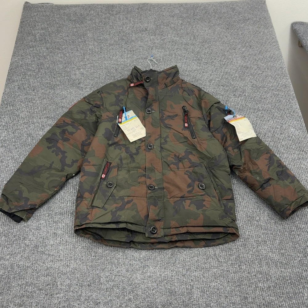 Canada Weathergear Jacket‎ Boys L Camo Nylon Puffer Full Zip Mock Neck Outdoor